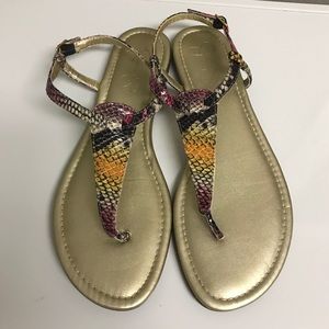 Jessica Simpson “Kristy” Pink Snakeskin Sandal